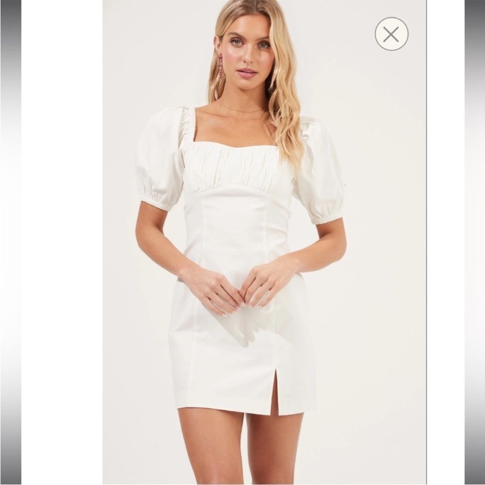 NWT ASTR the label puff sleeve mini dress xs